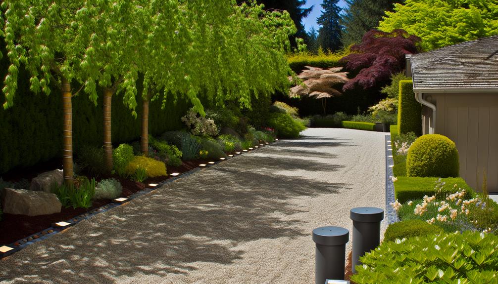 sustainable driveway with gravel